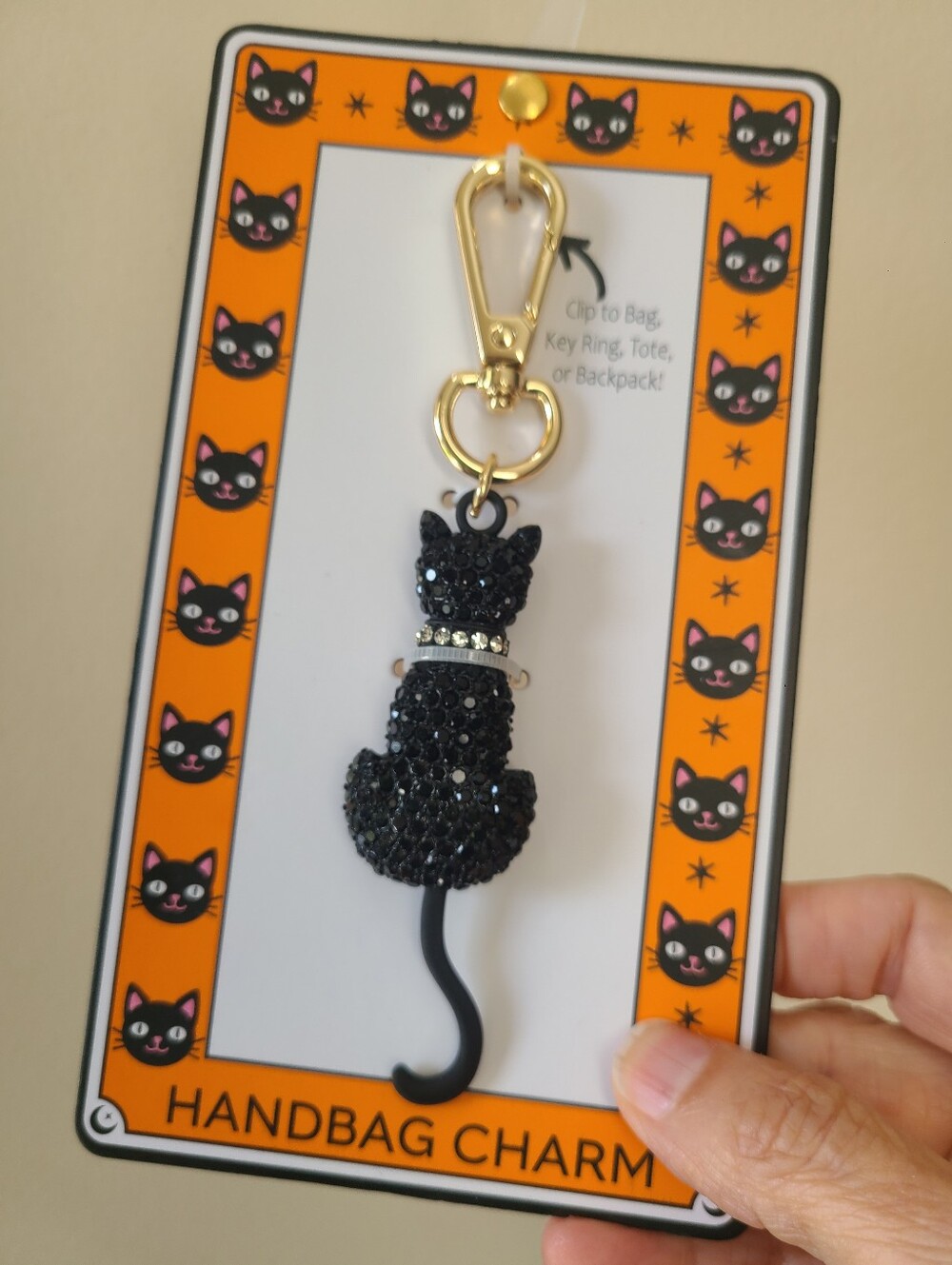 Halloween Cat Bag Charm 🎃